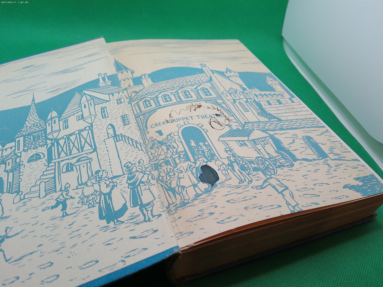 Pinocchio Collodi Helene Carter Grosset Dunlap color plates blue cover HB book