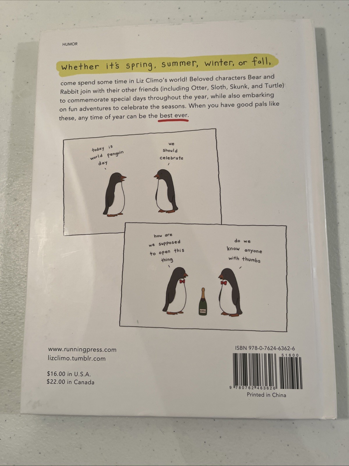 Liz Climo’s Best Bear (Year) Ever Hardcover Book 2018