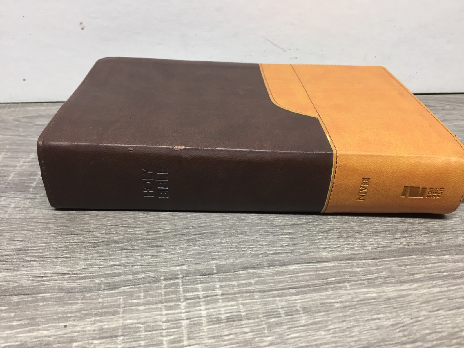 NIV Church Holy Bible, Large Print By Zondervan (2011, Leather) GOOD