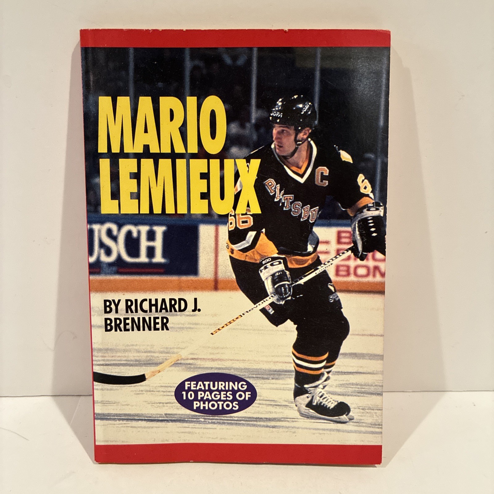 Mario Lemieux Book By Richard Brenner With 10 Pages Of Photos – First Printing