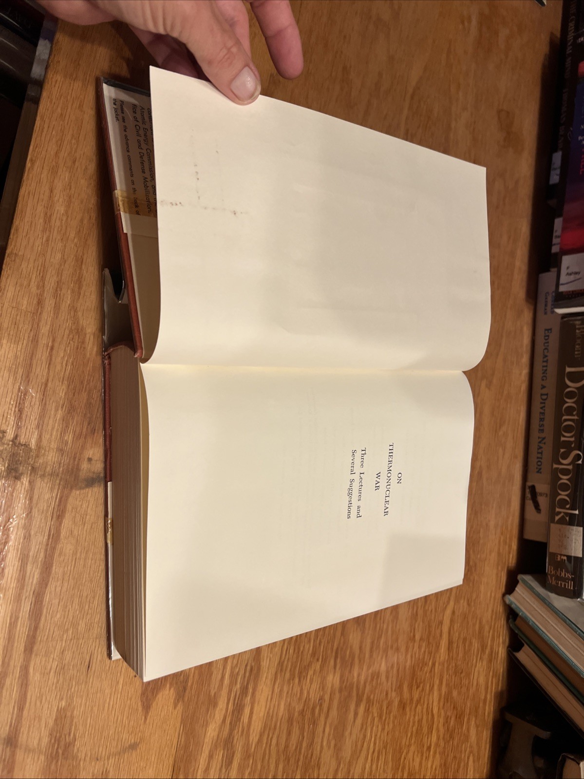On Thermonuclear War: Three Lectures and Several… by Herman Kahn 1961 HCDJ