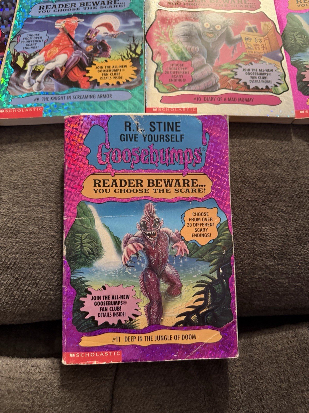 Vtg 90’s Goosebumps Book Lot Of 9 Reader Beware You Choose The Scare – RL Stine