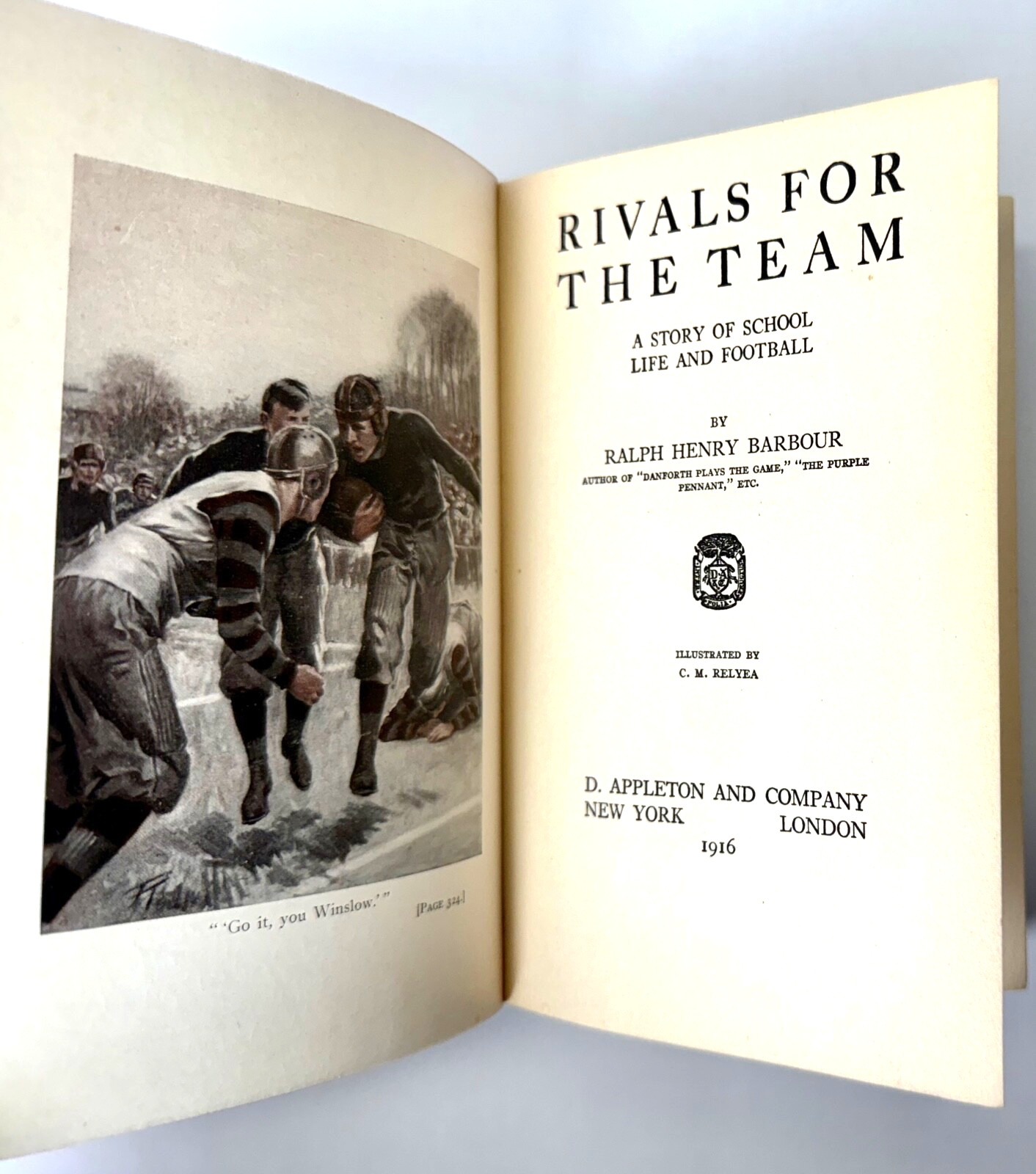 Rivals for the Team, Ralph Henry Barbour, 1916 1st edition Hardcover – Football