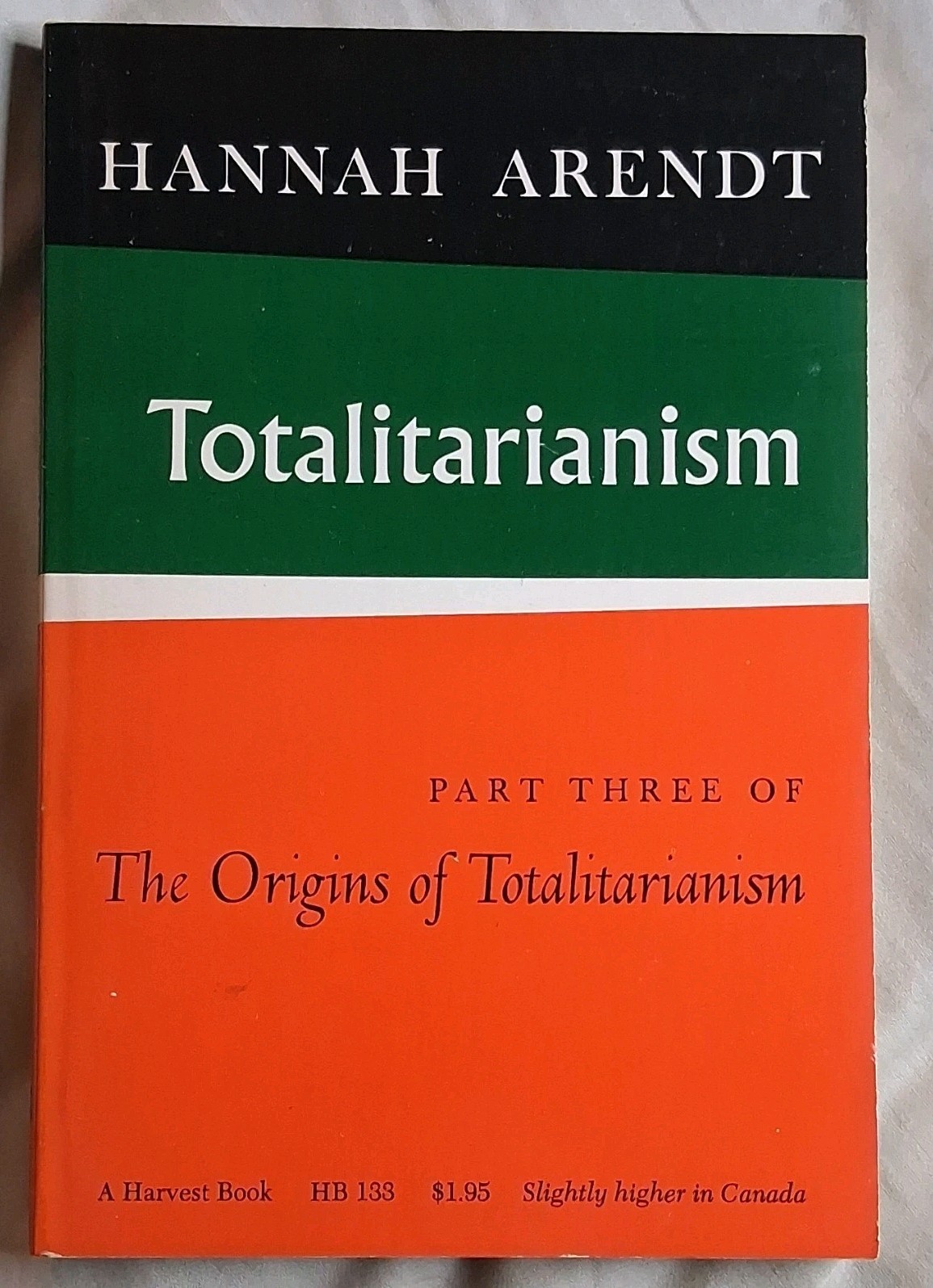Hannah Arendt The Origins of Totalitarianism Trilogy PB Set 1970 HB 131-133