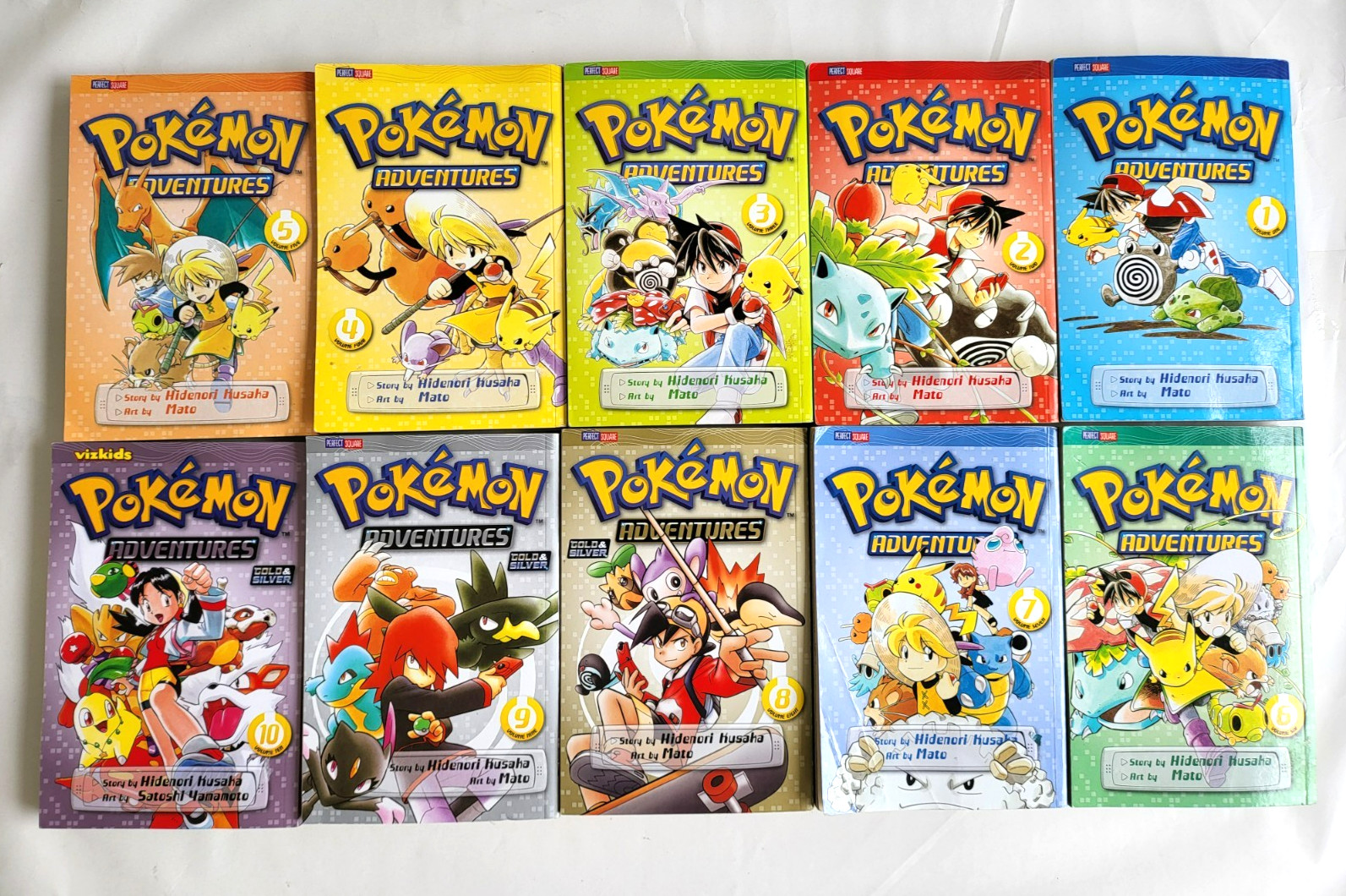 Pokémon Adventures Vol 1–10 Complete Manga Set ALL FIRST PRINTING VizKids