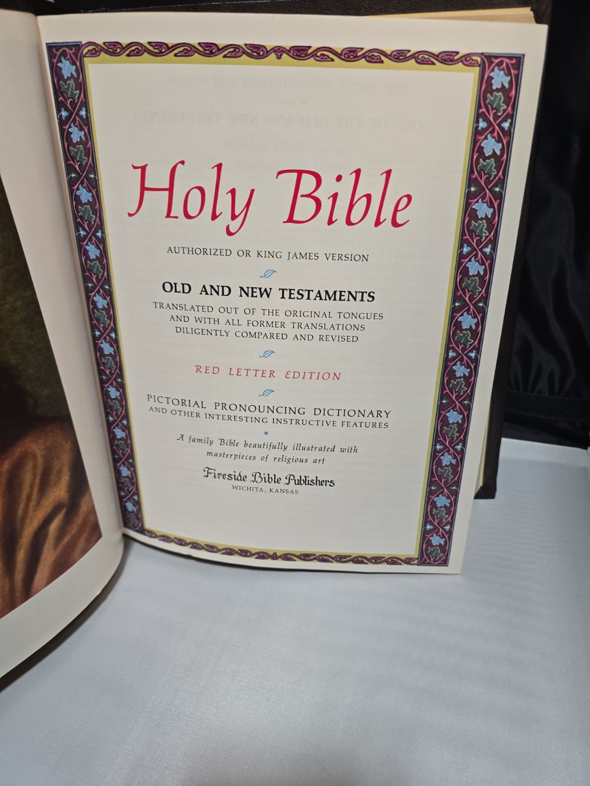 1970 Holy Bible King James Family Record Edition Red Letter Text, Vintage