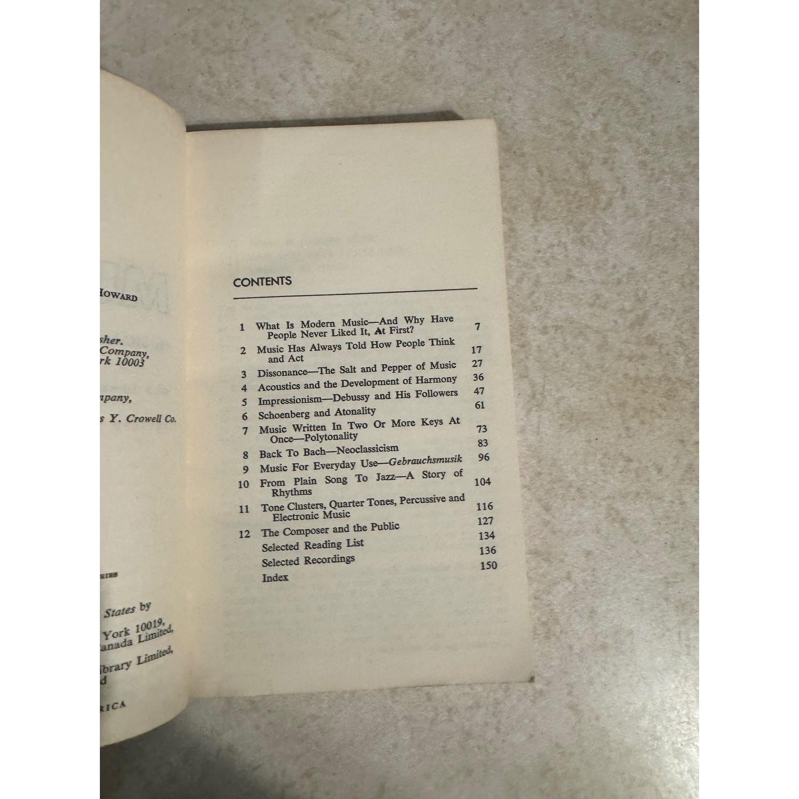 Modern Music John Tasker Howard James Lyons 1957 Mentor Book Paperback MP396
