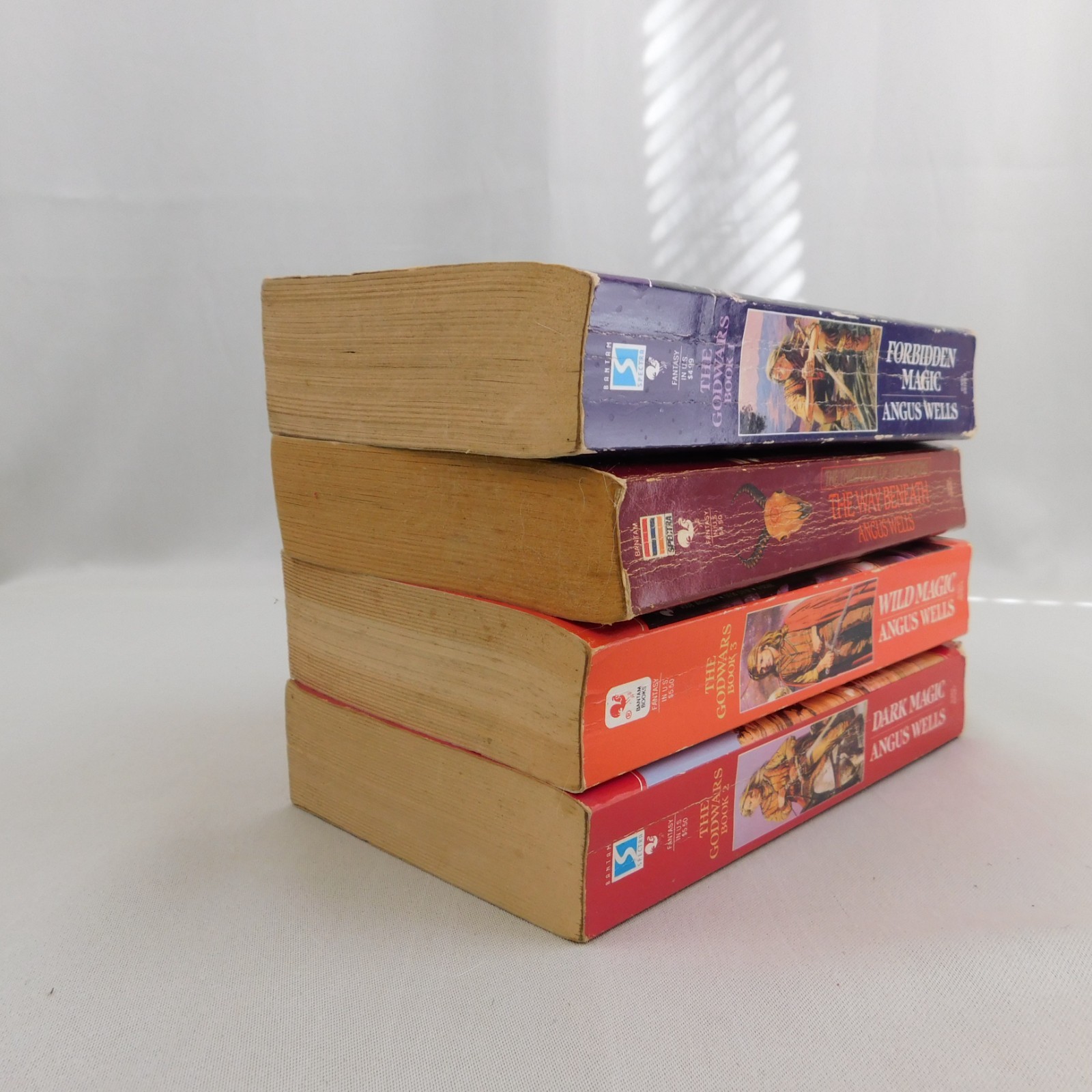 4pc Book Lot Angus Wells Paperbacks The Godwars Series The Way Beneath