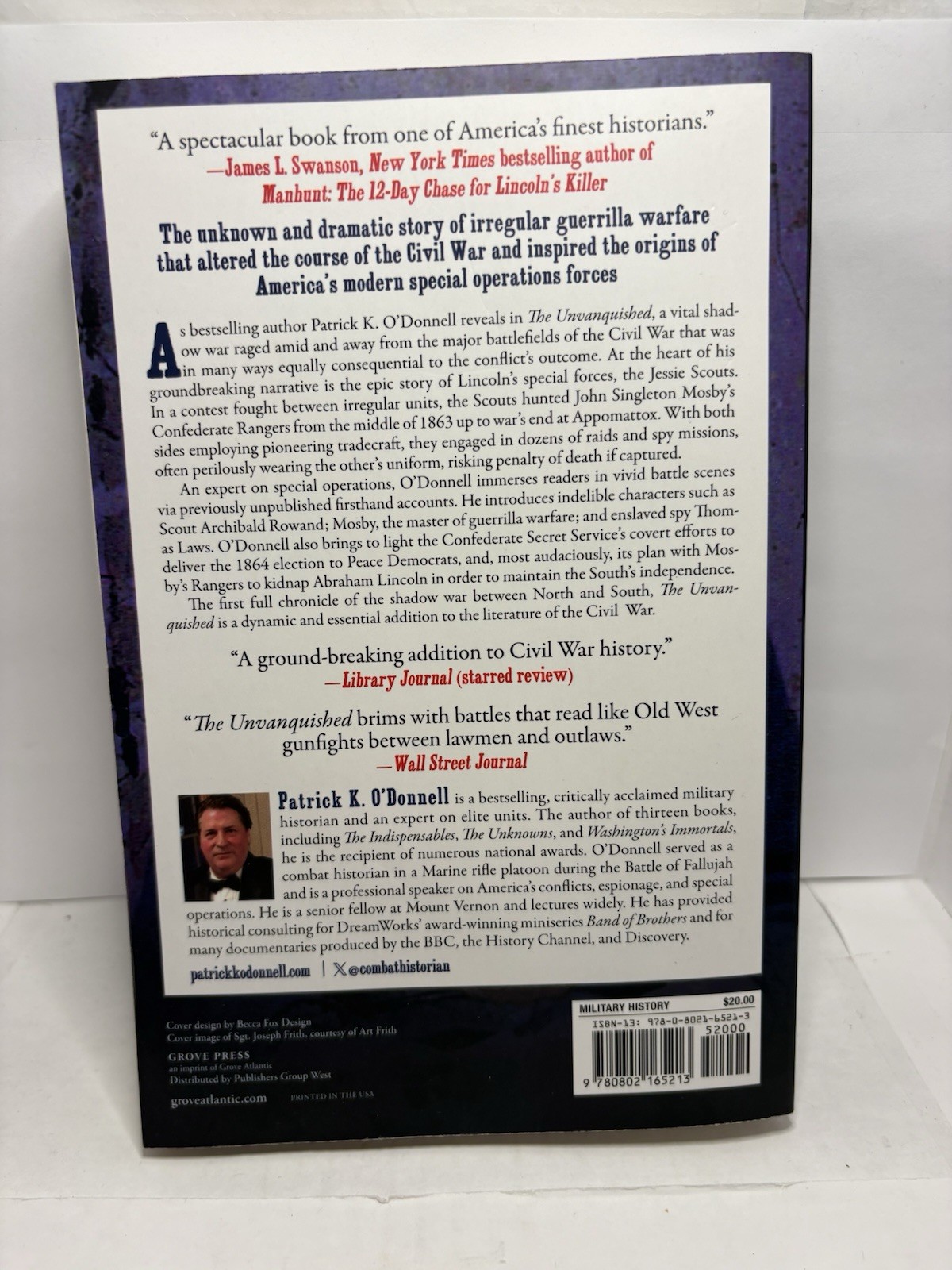 The Unvanquished: The Untold Story by Patrick K O’Donnell (1st Ed. 2024 PB)