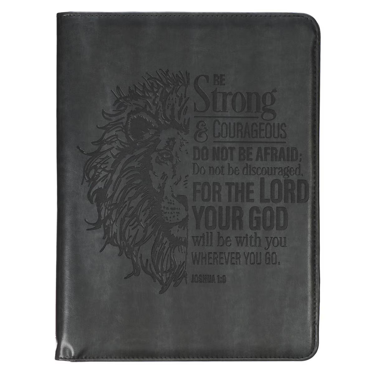 Premium Vegan Leather Zippered Portfolio for Men & Women w/Inspirational