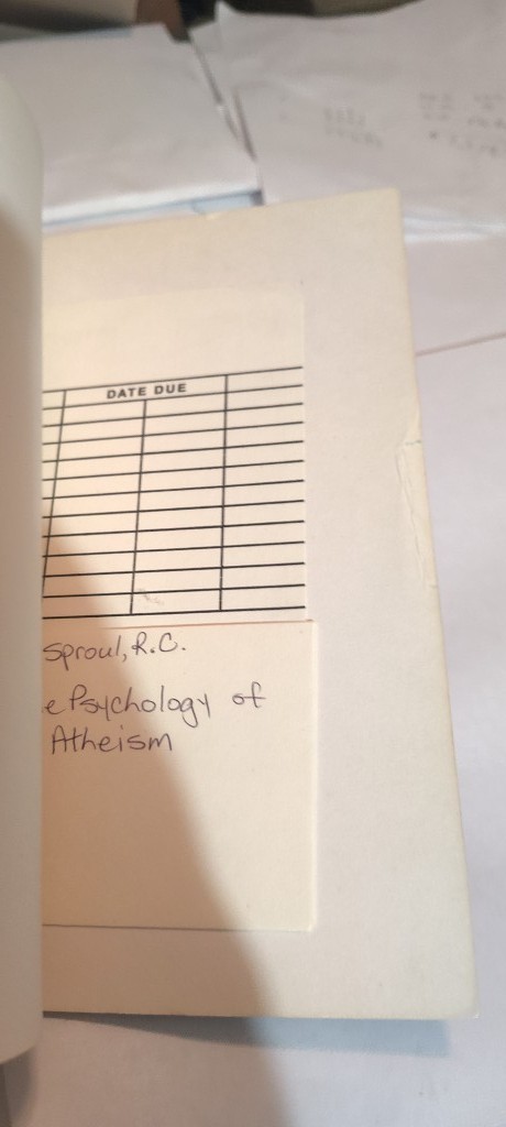The psychology of atheism book R. C Sproul 1974 paperback bethany fellowship