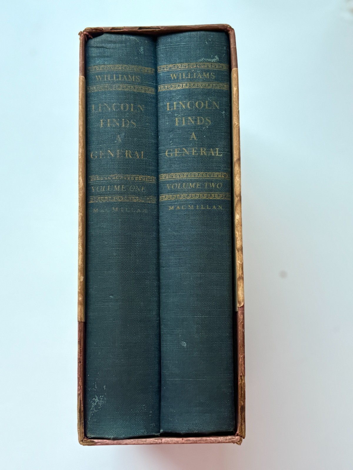 Lincoln Finds a General 2 Vol Set 1949 1st Printing Macmillan Civil War Slipcase