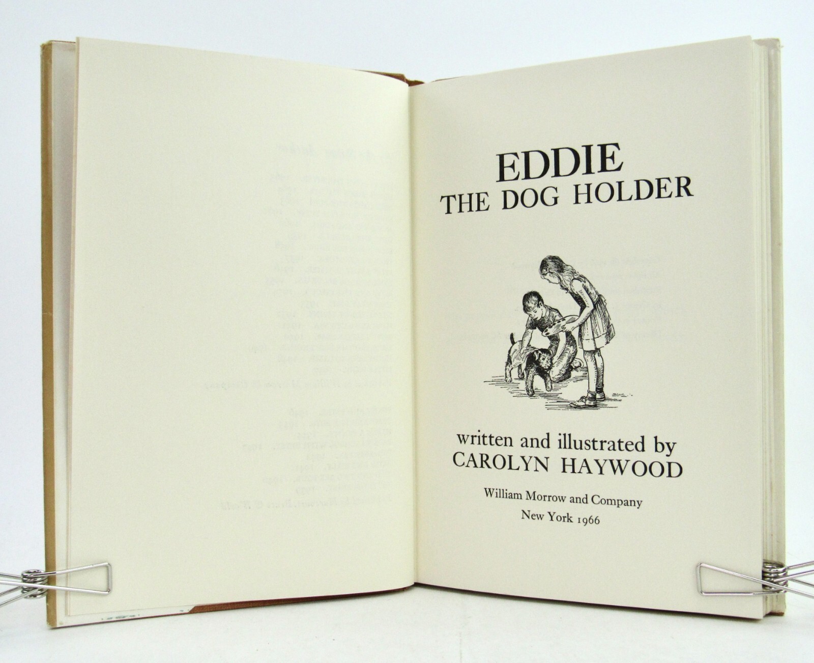 EDDIE THE DOG HOLDER Carolyn Haywood 1966 William Morrow 1st HBDJ VGC L1