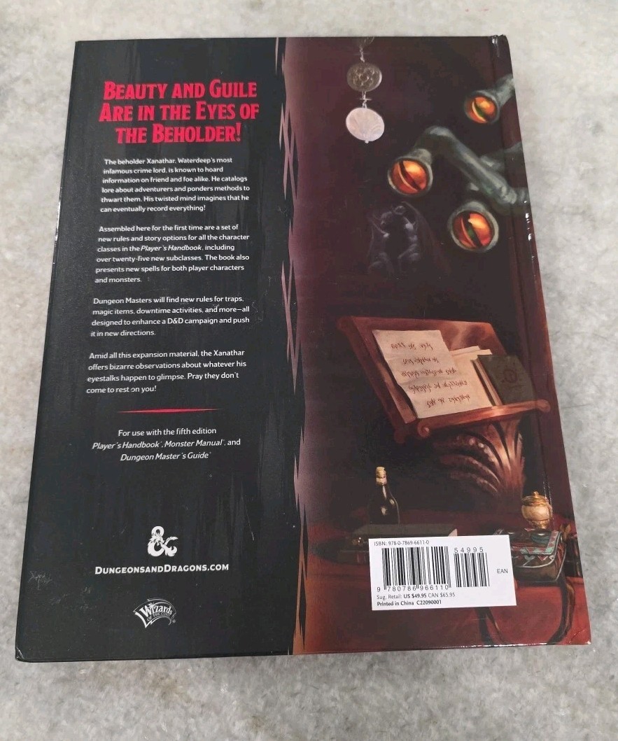 Xanathar’s Guide to Everything – Hardcover, by Wizards RPG Team Great Condition