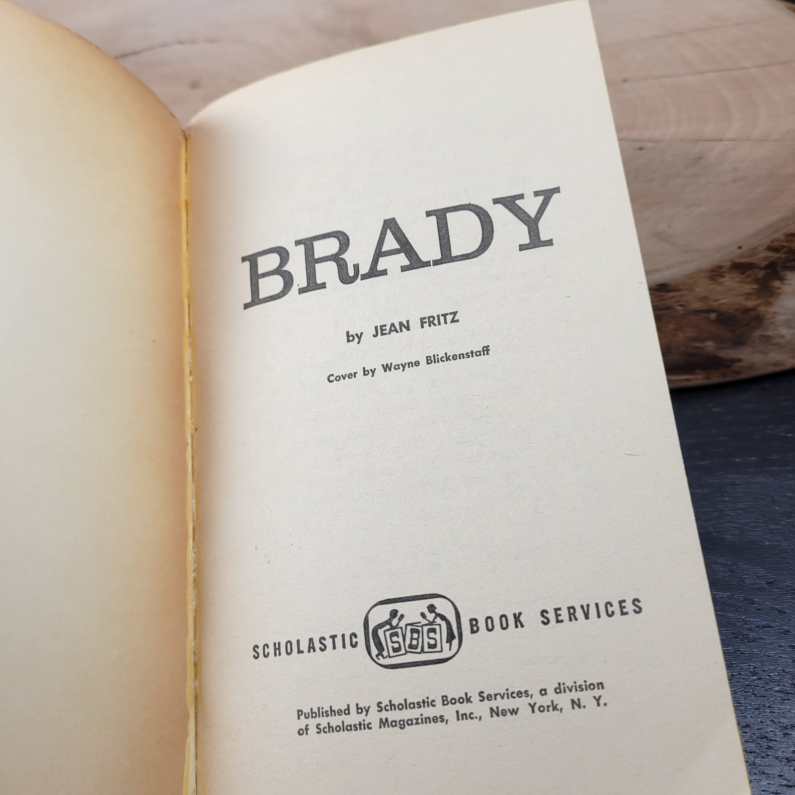Brady Jean Fritz Scholastic SBS PB 1966 1st Print T795 Underground Railroad