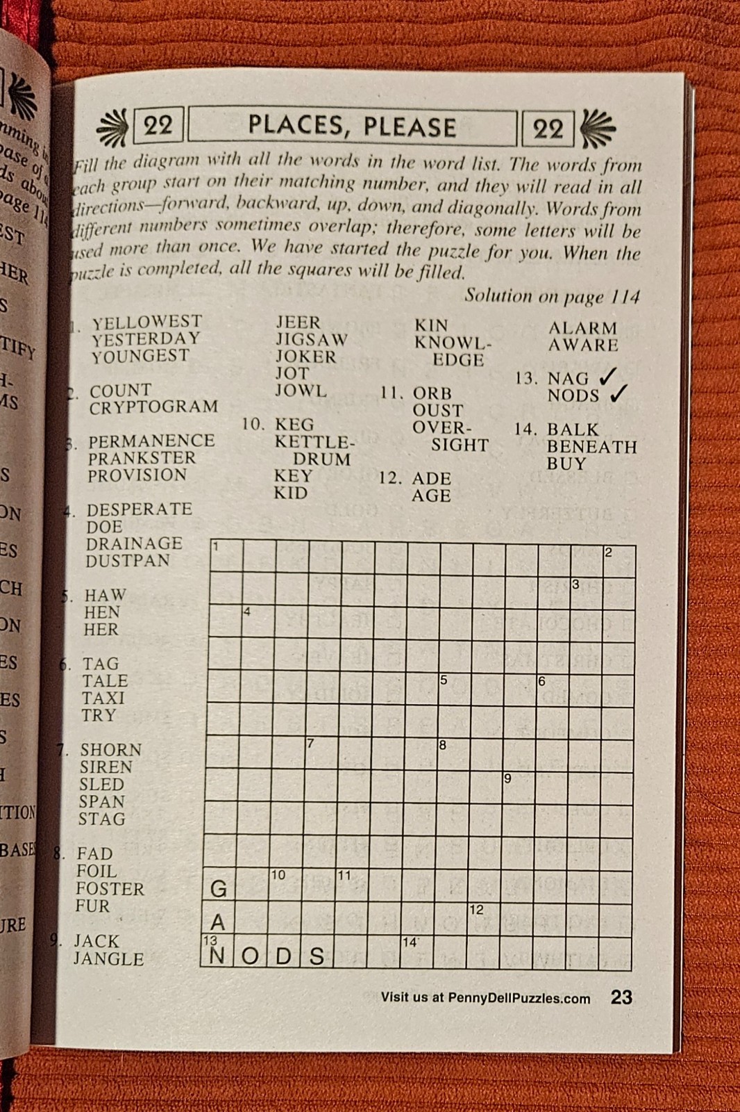 Lot of 3 Penny Press Penny’s Finest Super Word Search Seek Puzzle Books Variety