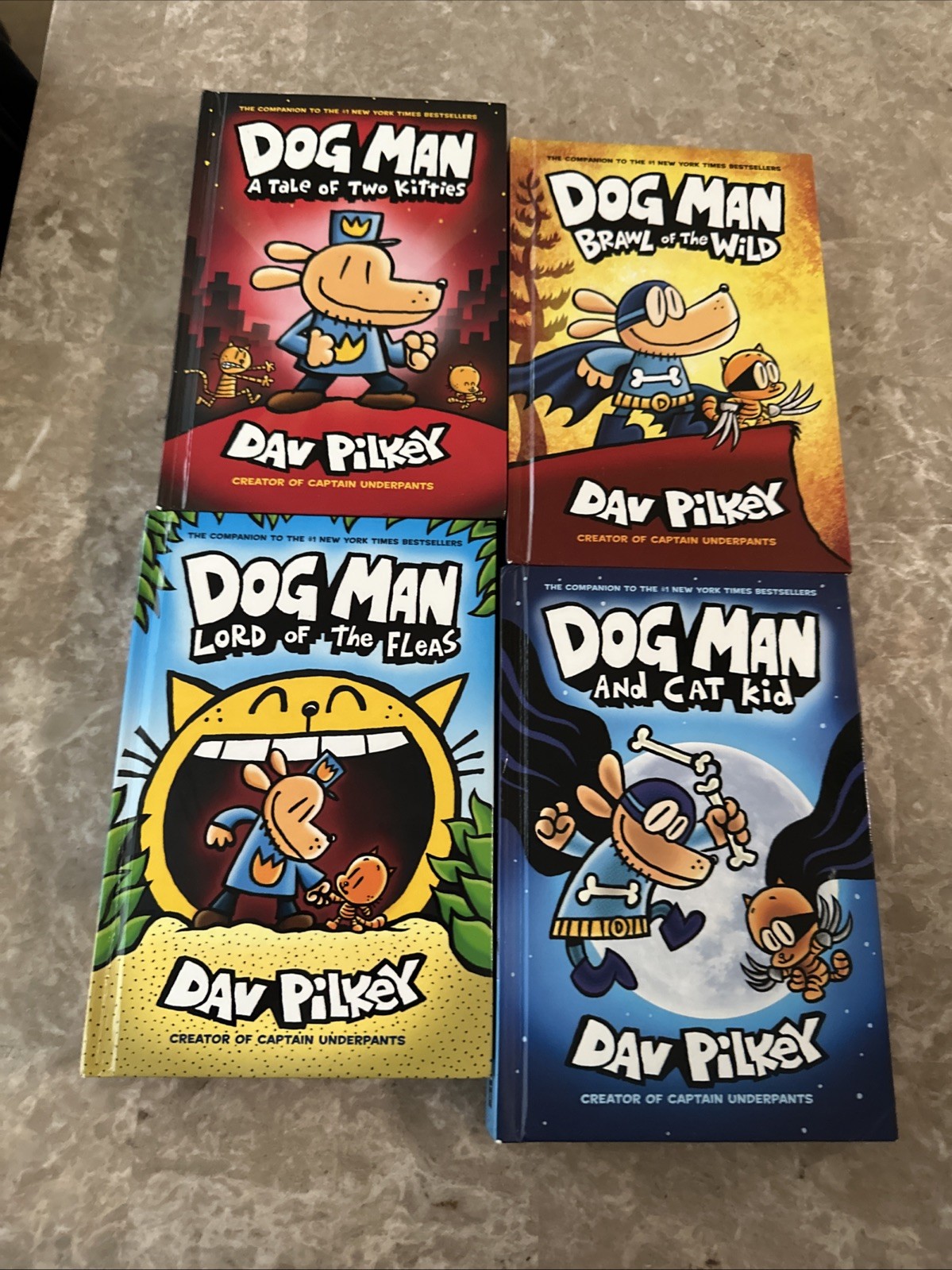 DOG MAN Series Complete Collection Set Books Dav Pilkey HC Hardcover Books Cat