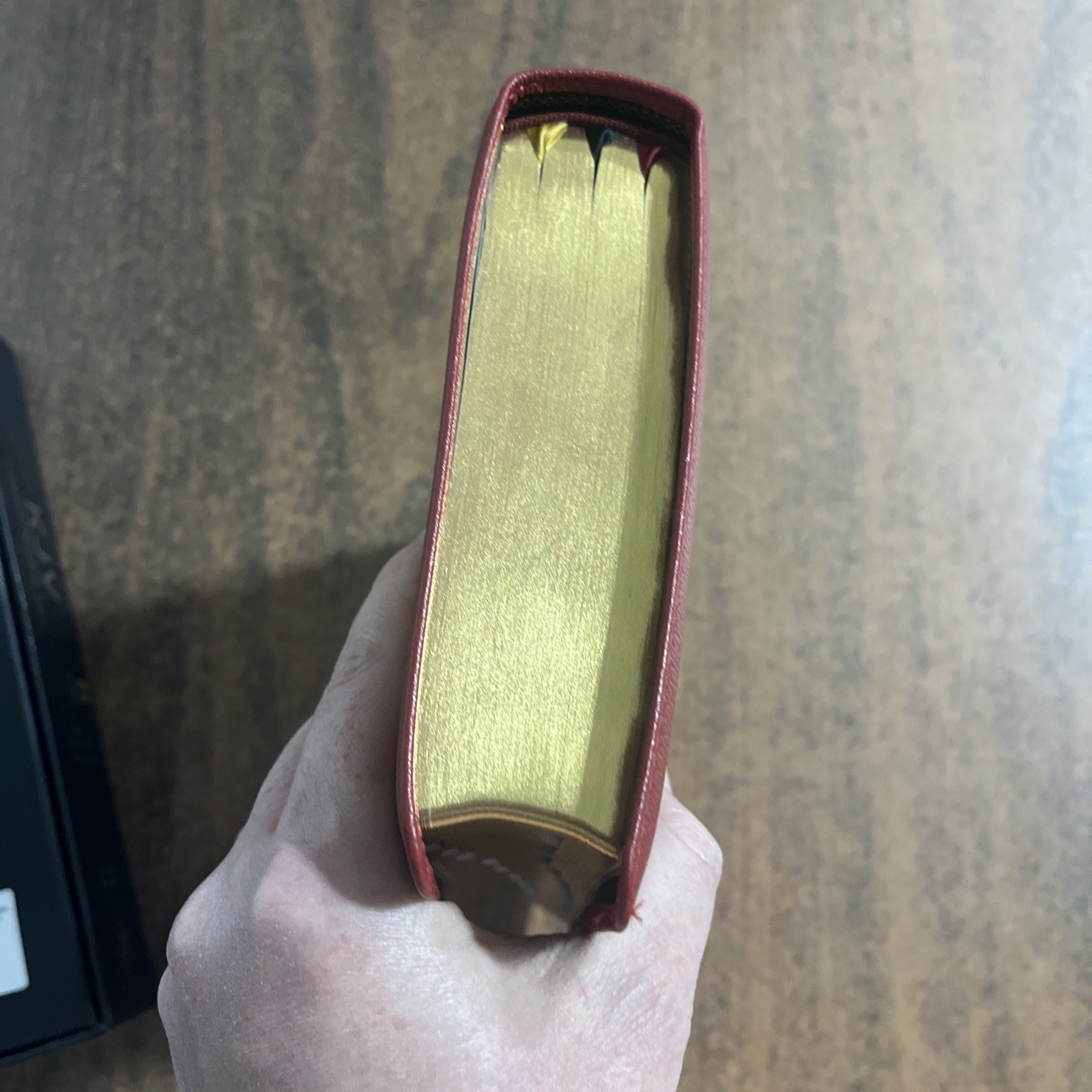 KJV Large Print Single Column Bible Indexed – $204.99 – Red Goatskin Leather