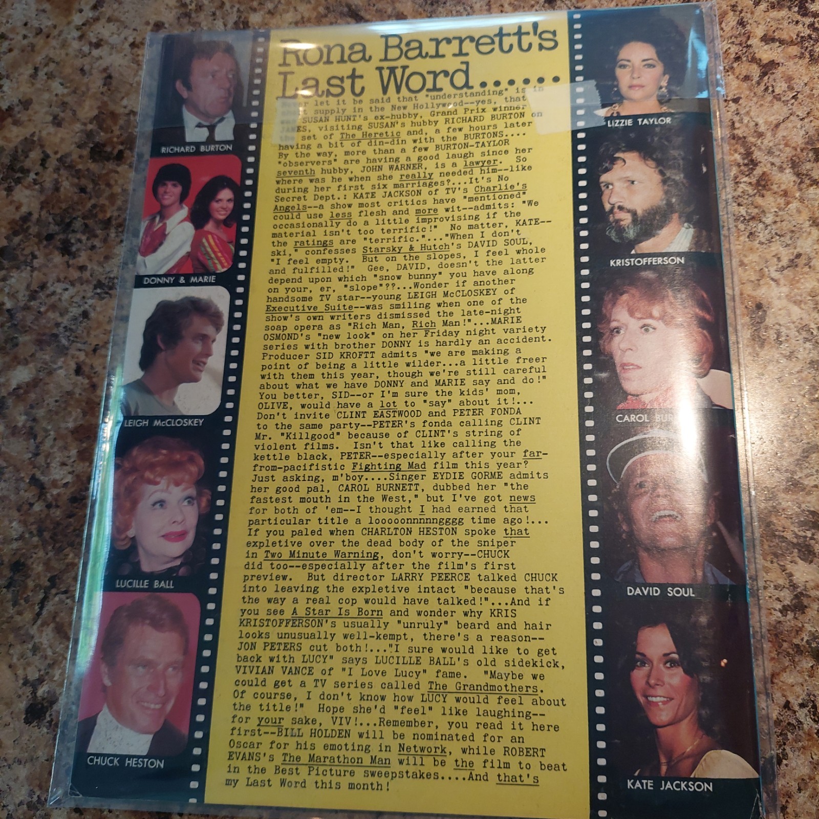 Rona Barrett’s Gossip Magazine Feb 1977 Paul Michael Glaser, Leigh McCloskey