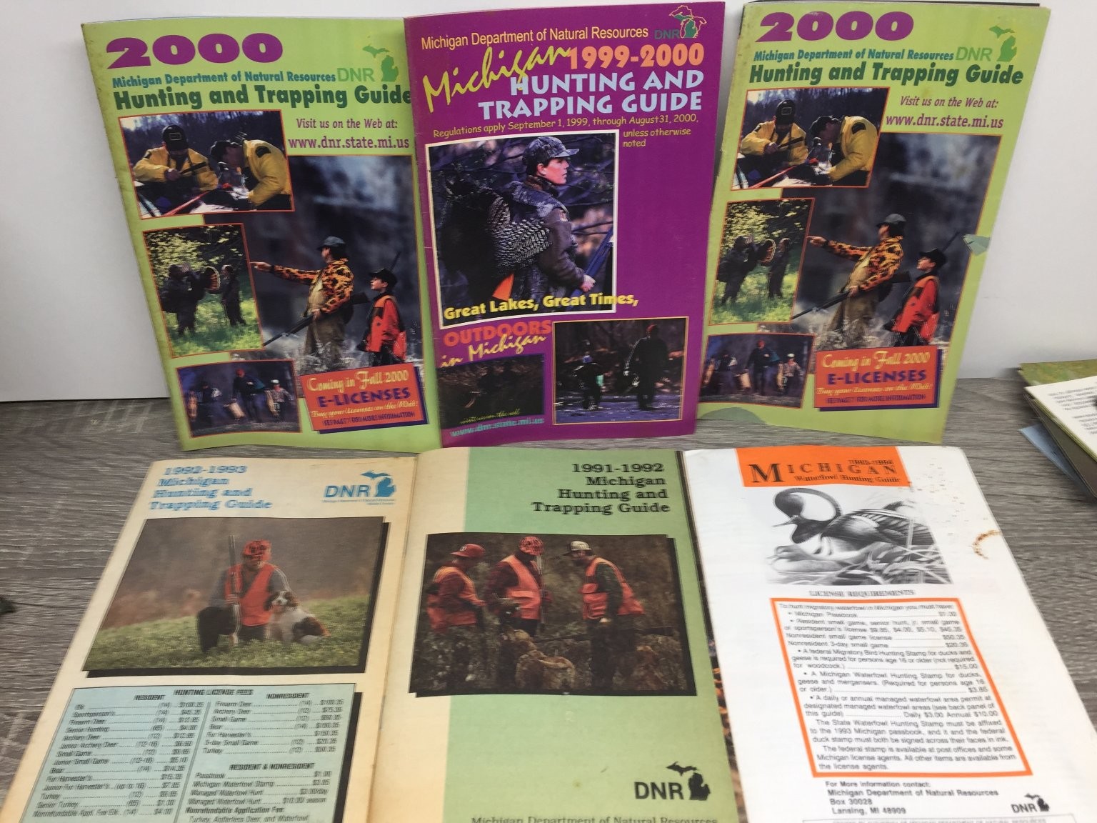 Michigan Hunting and Trapping Guide 1990’s 2000’s Michigan DNR Outdoors Wildlife