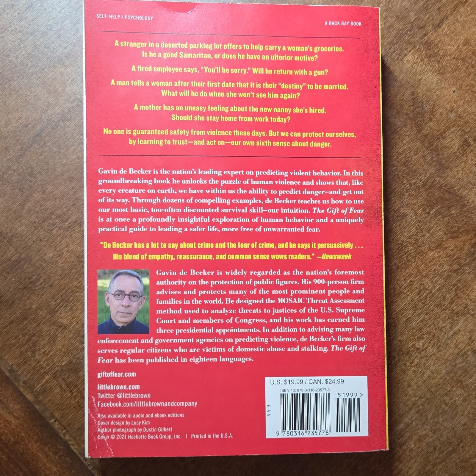 Gavin De Becker The Gift of Fear: Survival Signals 2021 Trade Paperback