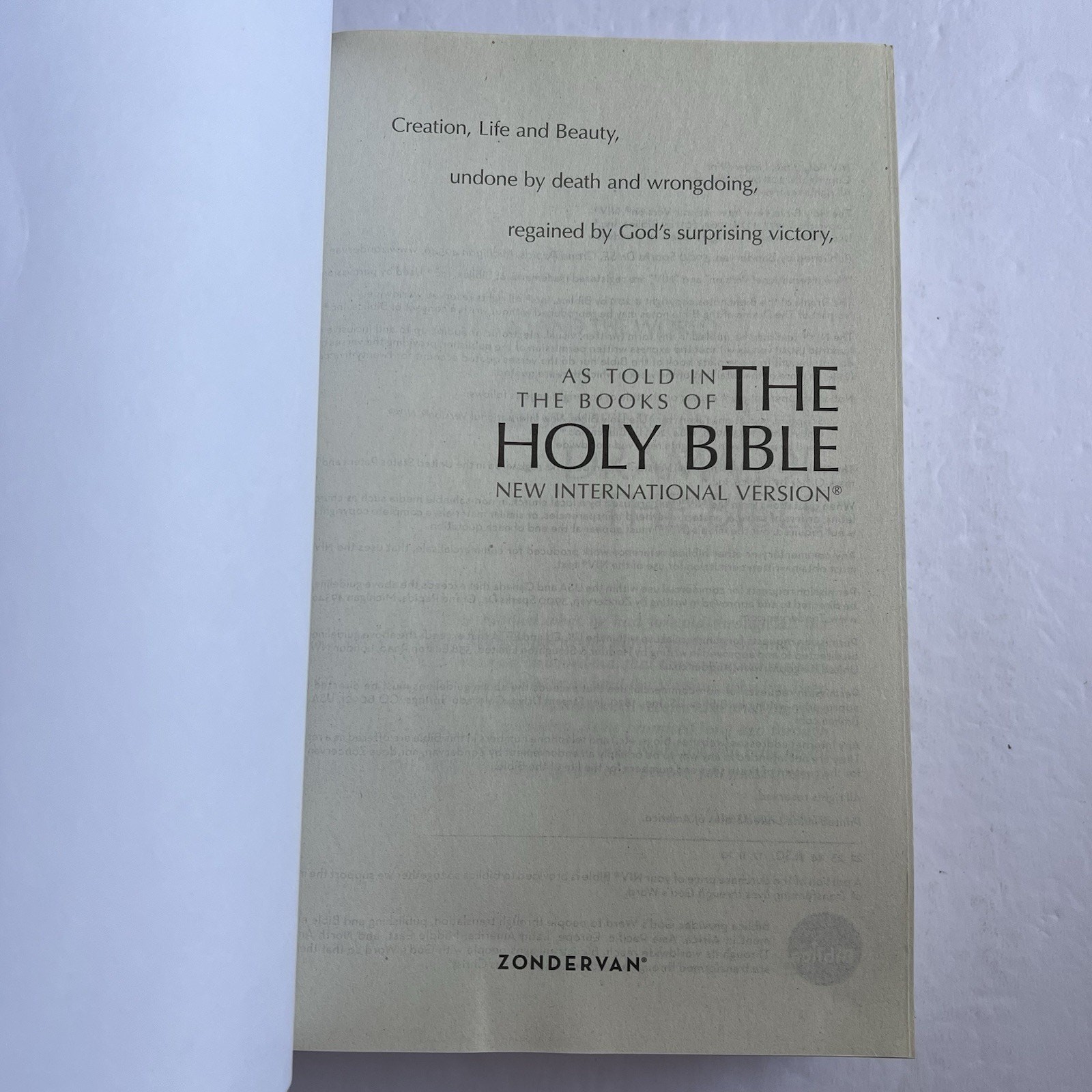 New International Version NIV Holy Bible Larger Print Paperback Book Zondervan
