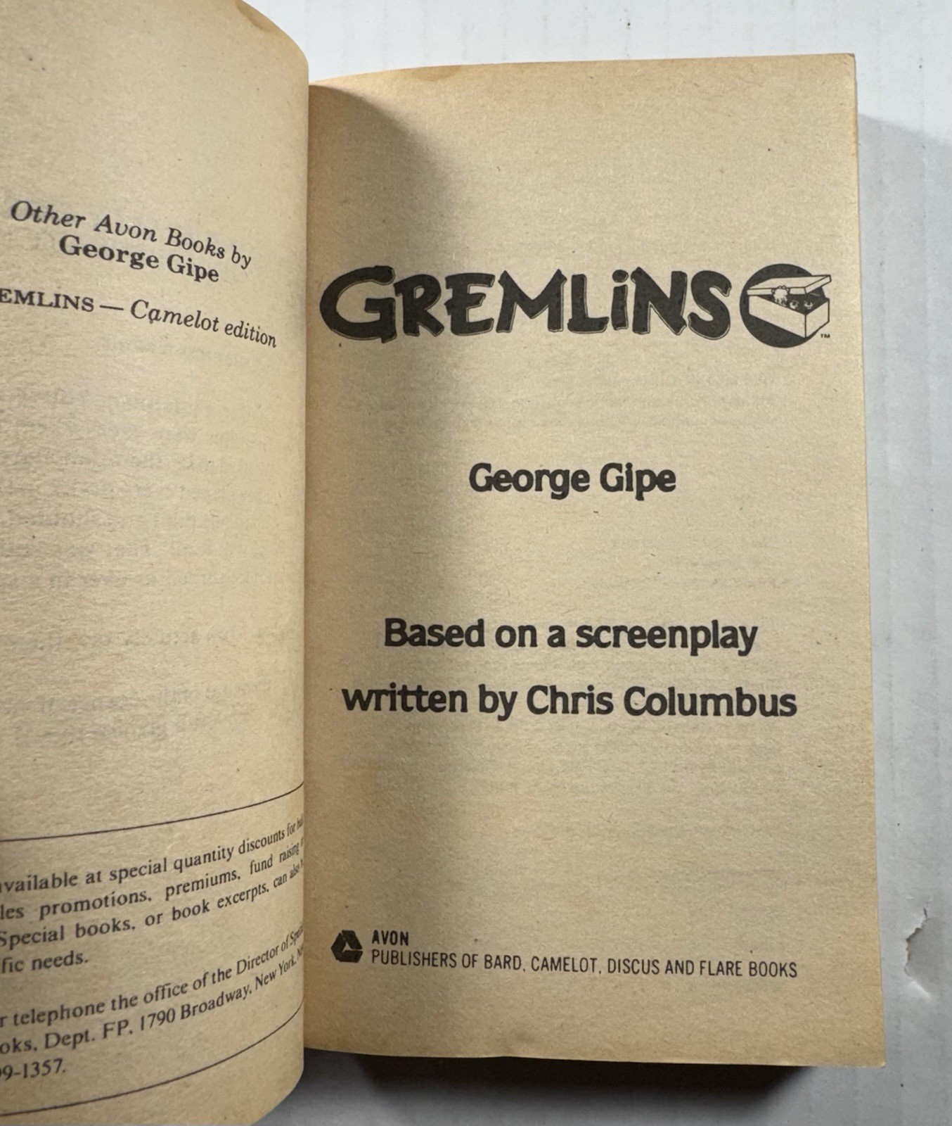 Gremlins(Paperback, 1984) 1st Printing Avon Books
