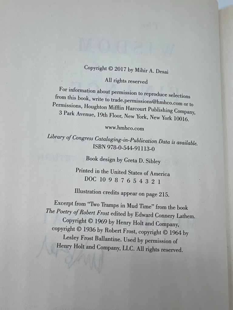 The Wisdom Of Finance – Mihir A. Desai | SIGNED | Hardcover | Very Good