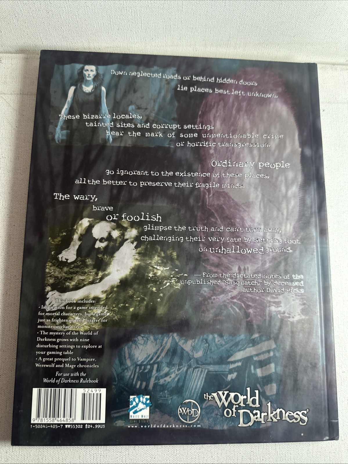 World of Darkness: Mysterious Places Blackwelder, Kraig World of Darkness White