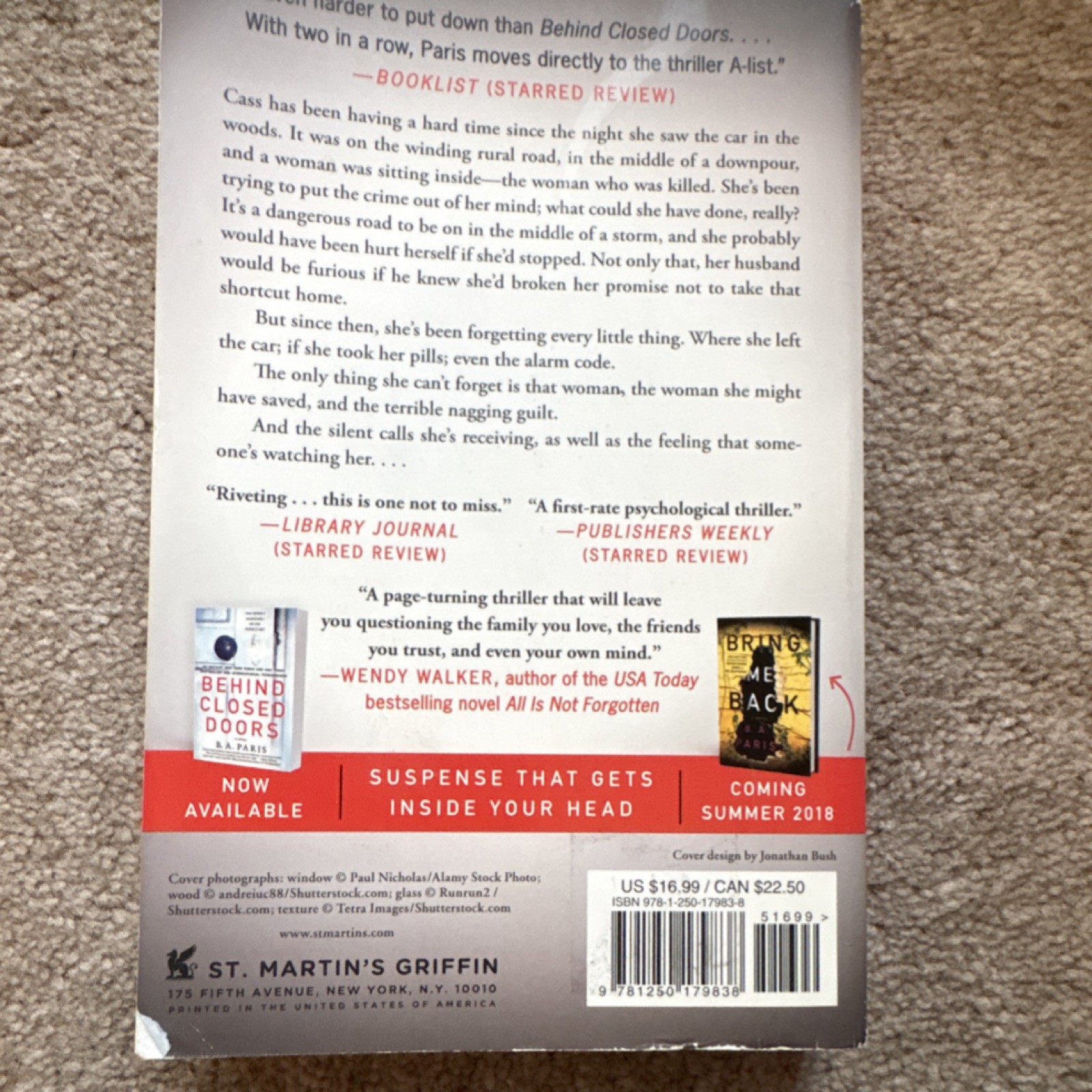 Breakdown : A Novel by B. A. Paris (2018, Trade Paperback) Psychological Thrill…