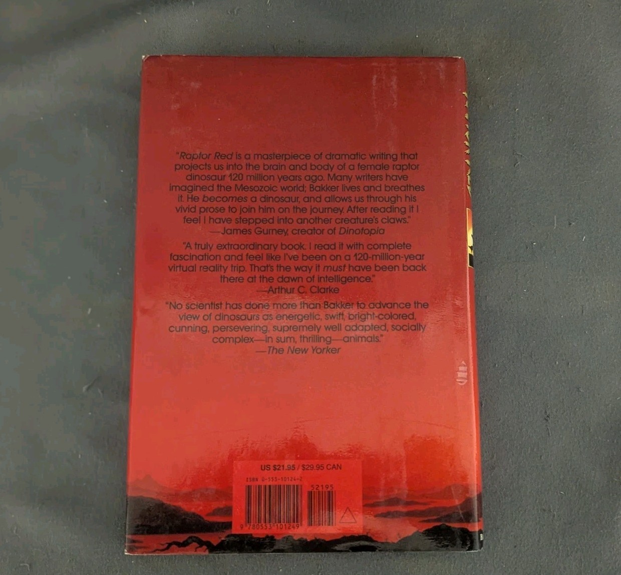 Robert T. Bakker Raptor Red Hardcover W/ DJ October 1995 1st Edition
