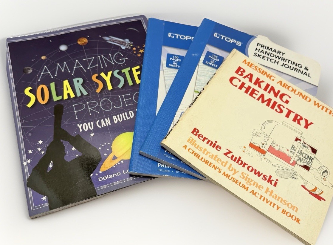Space Chemistry Solar Educational Childrens Books Homeschool Science Journal VTG