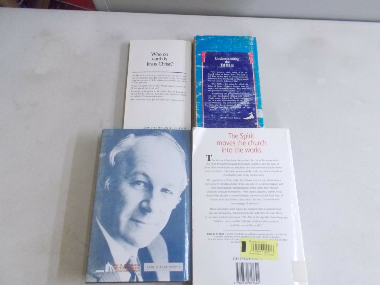 4 JOHN R W STOTT # MIXED LOT BASIC CHRISTIANITY UNDERSTANDING BIBLE SPIRIT WORLD