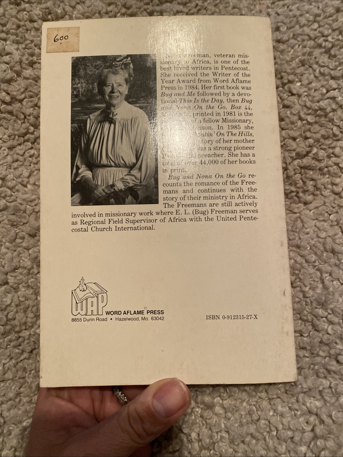 Pentecostal Bug and Nona on the Go Freeman 1992 Paperback Word Aflame Press