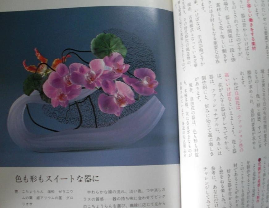 Ikebana Ikenobo Color Guide Book Japanese Flower Arrangement Beginner Japan