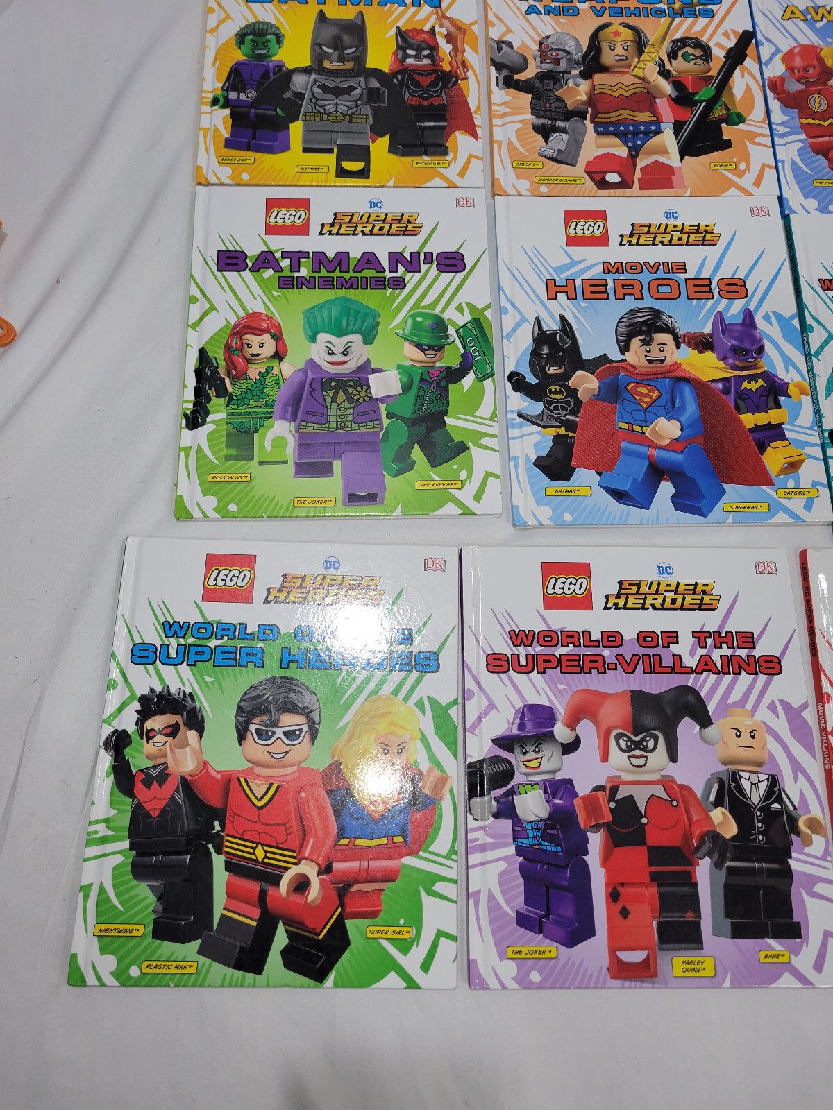 10 LEGO DC Super Heroes HC Batman World of Movie Weapons Vehicles Complete Books