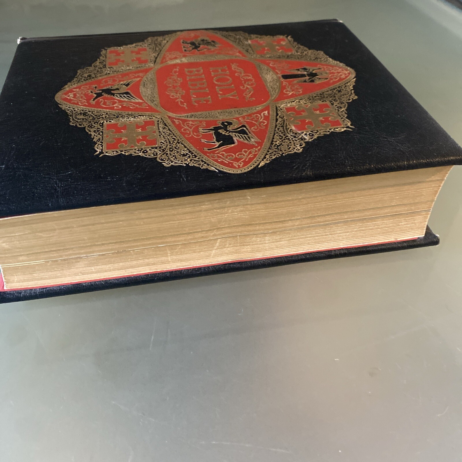 VTG HOLY BIBLE: Deluxe Family Heritage Edition: Old & New Testaments KJV, VG!