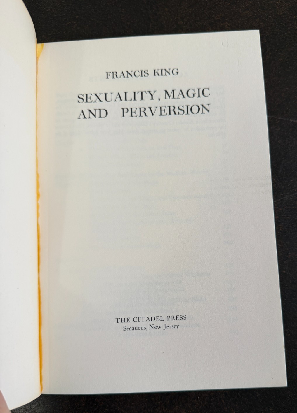 Sexuality, Magic and Perversion by Francis King – PB/1974/Good+