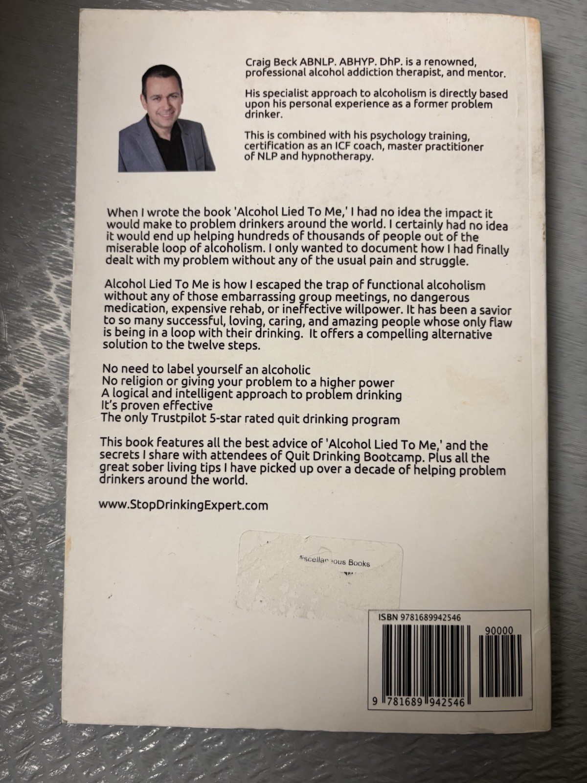 Stop Drinking Expert : Alcohol Lied to Me Updated by Craig Beck