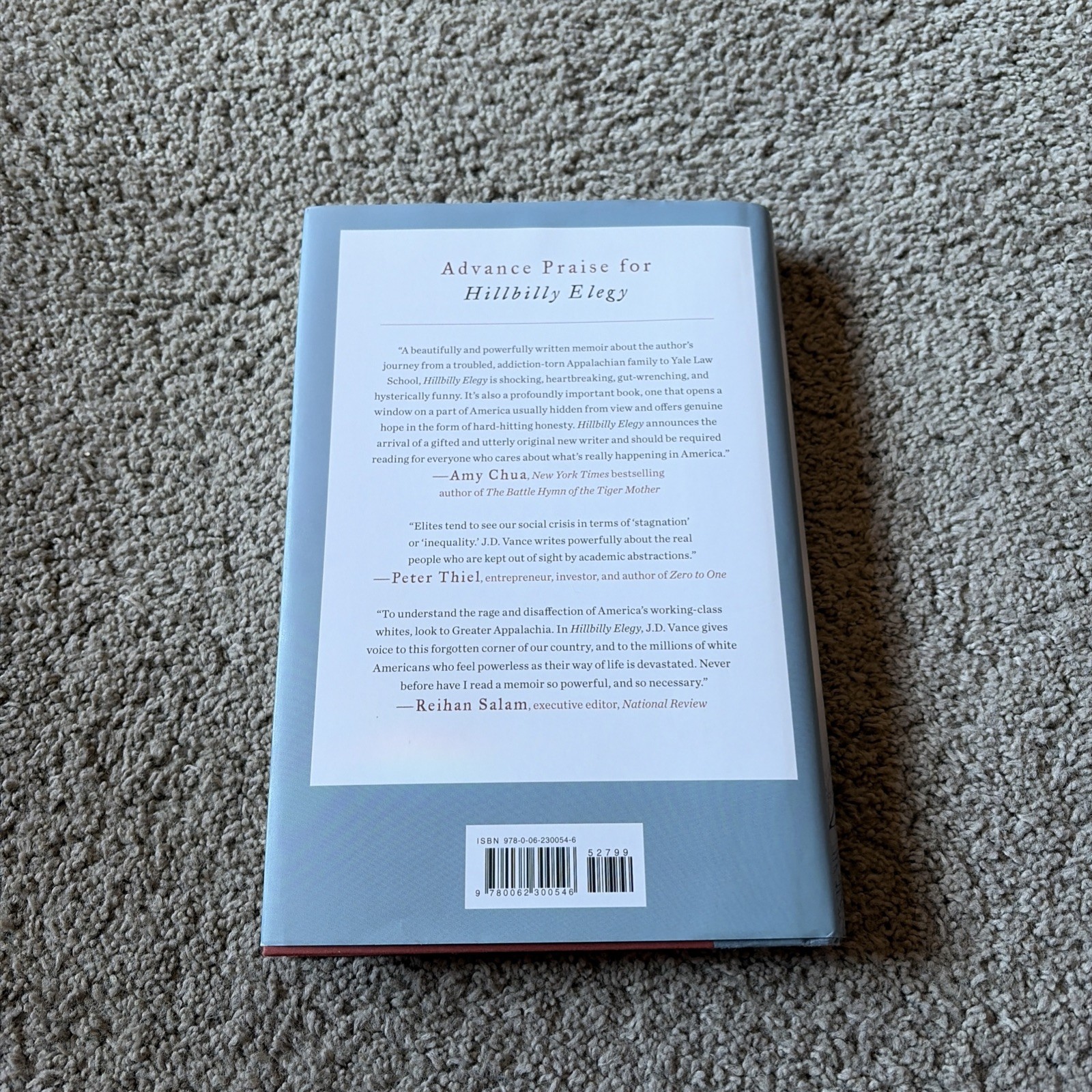 JD Vance Hillbilly Elegy Signed Edition Vice President Book No COA Read Descr.