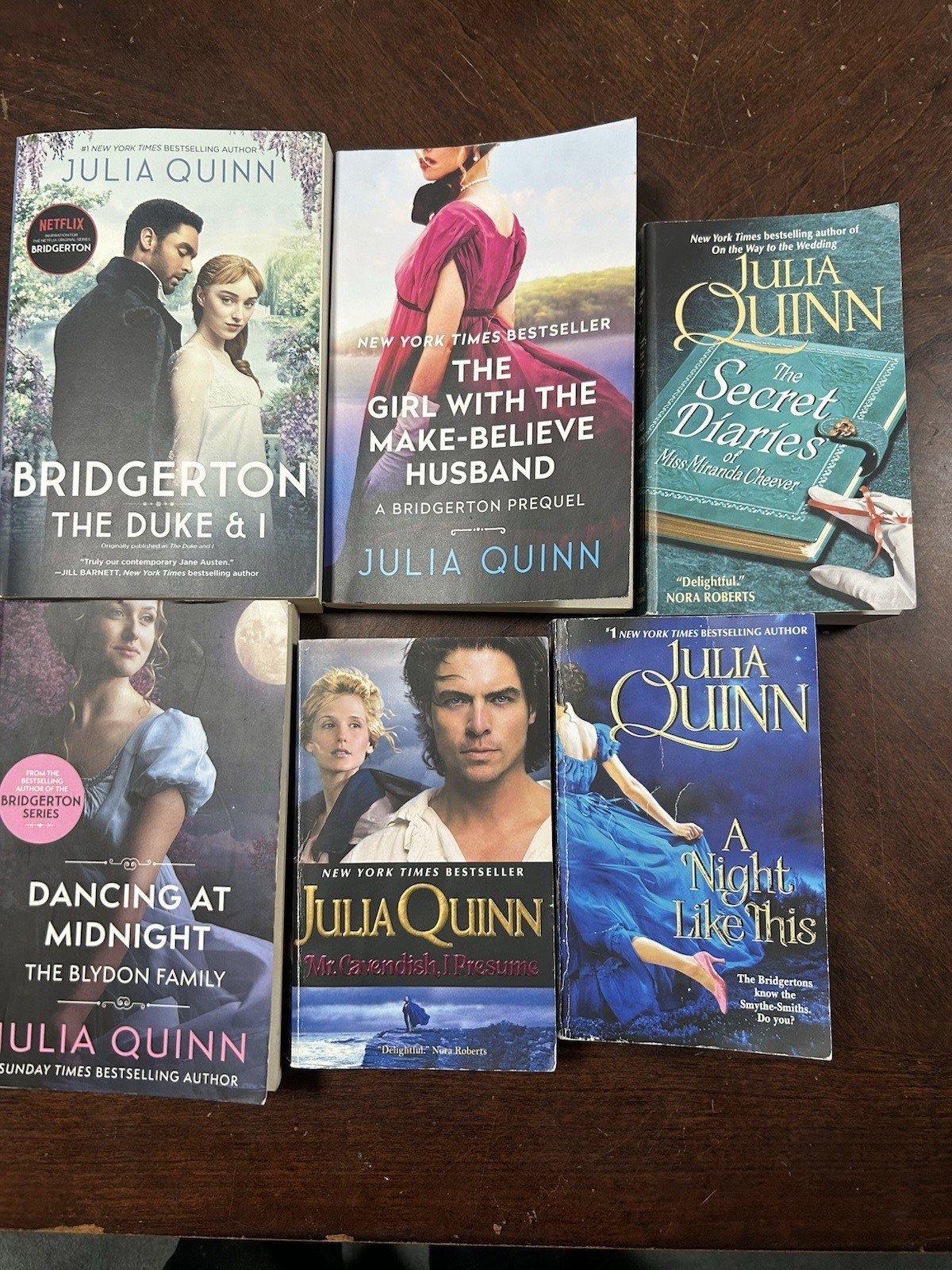 14 Book Lot Complete BRIDGERTON Series By JULIA QUINN PB #1-9 and misc books