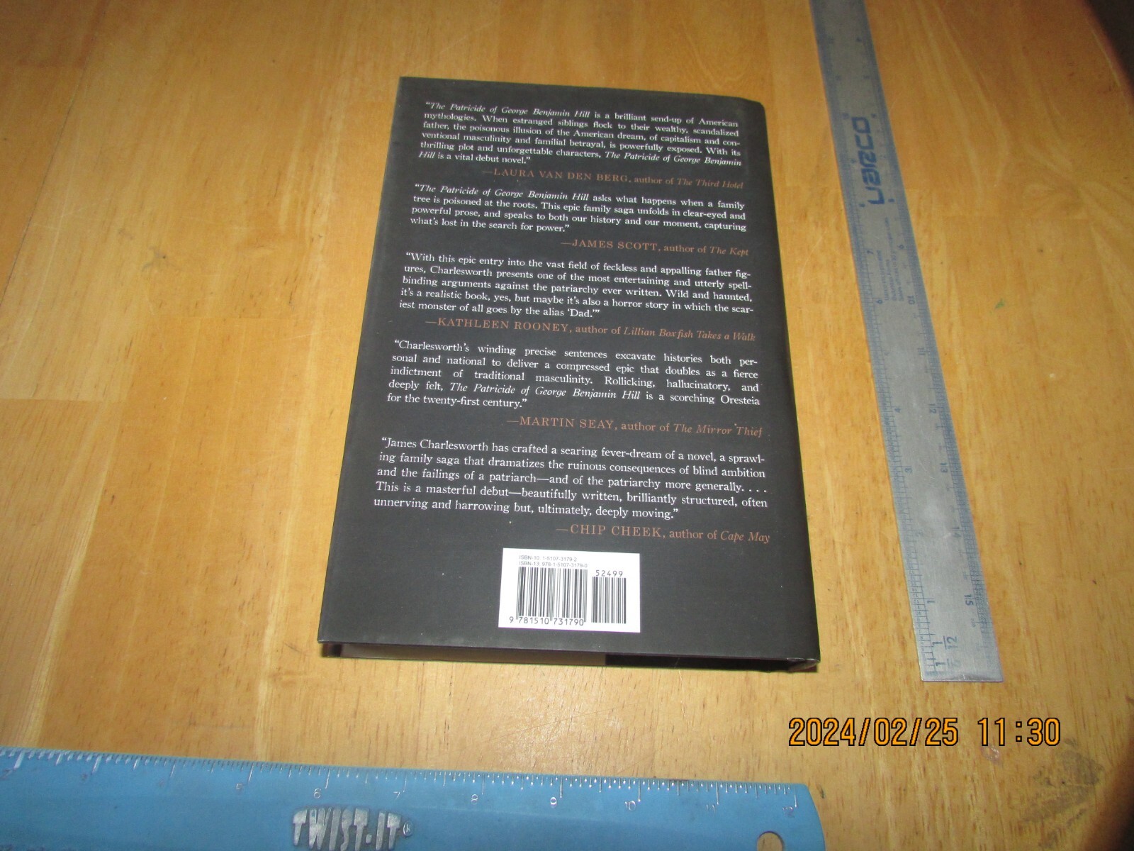 The Patricide of George Benjamin Hill : A Novel by James Charlesworth (2019, Har