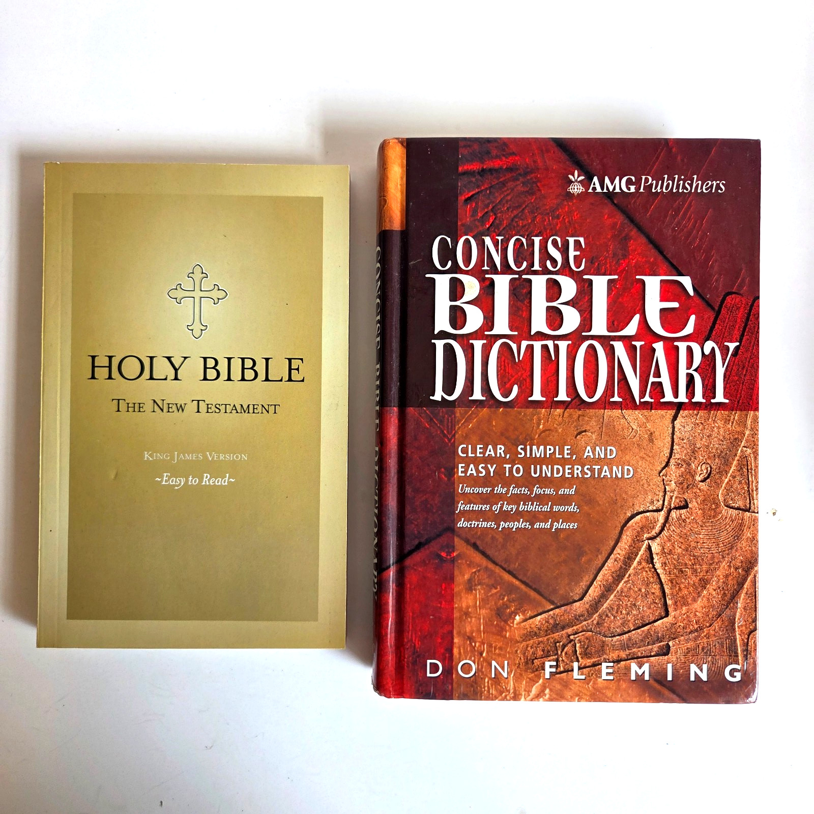 Religious Spiritual Books Lot (9) Holy Bibles, Great Controversy, Real Jesus + 4