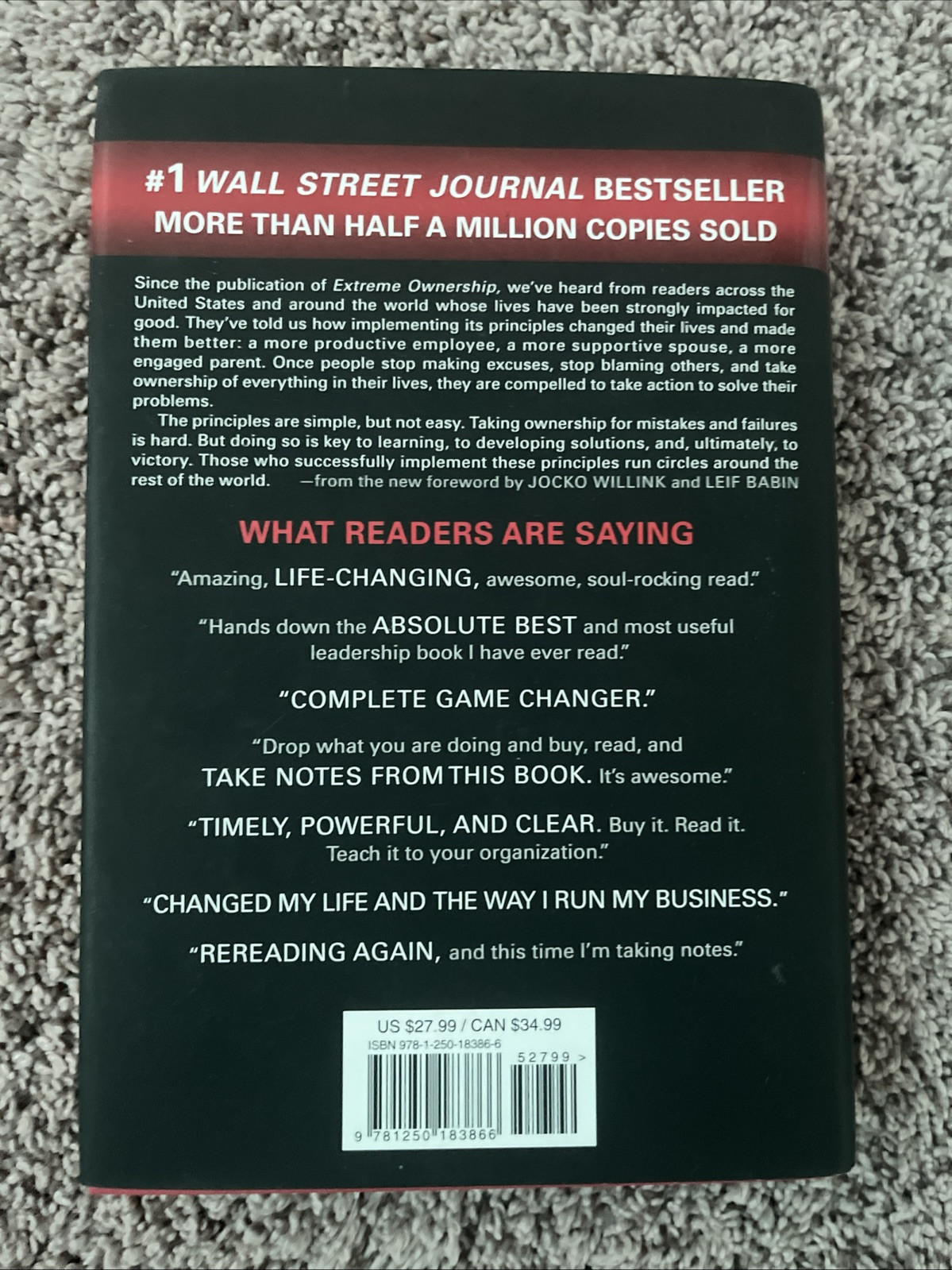 Extreme Ownership: How U.S. Navy SEALs Lead and Win (New Ed.) by Willink J HC/DJ