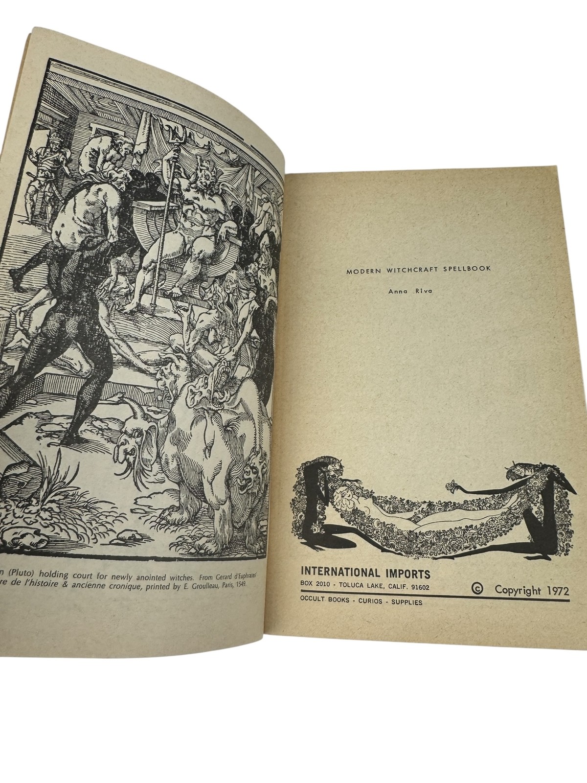 The Modern Witchcraft Spellbook by Anna Riva 1972 Occult Spells Rituals