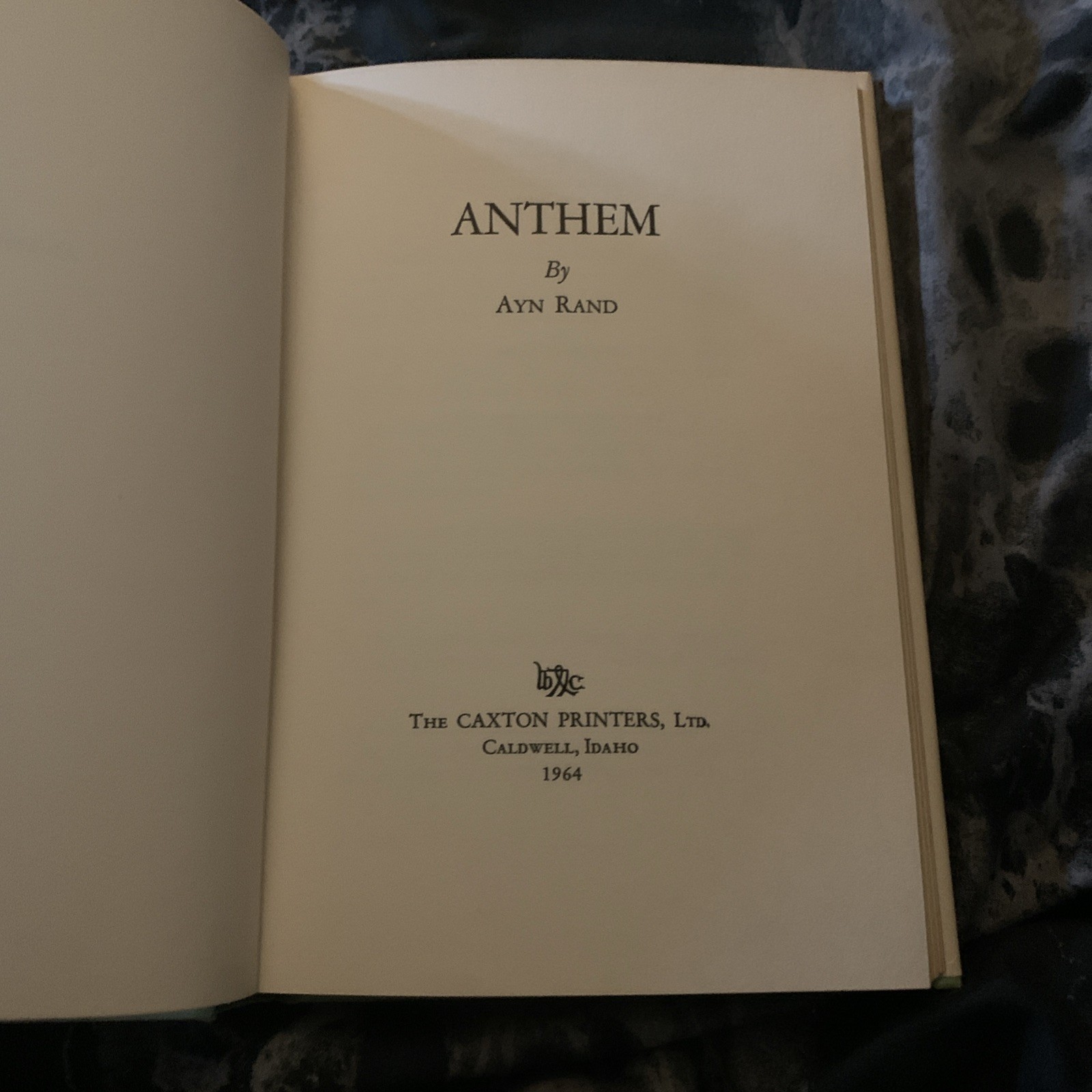 Anthem by Ayn Rand (1964, Hardcover)
