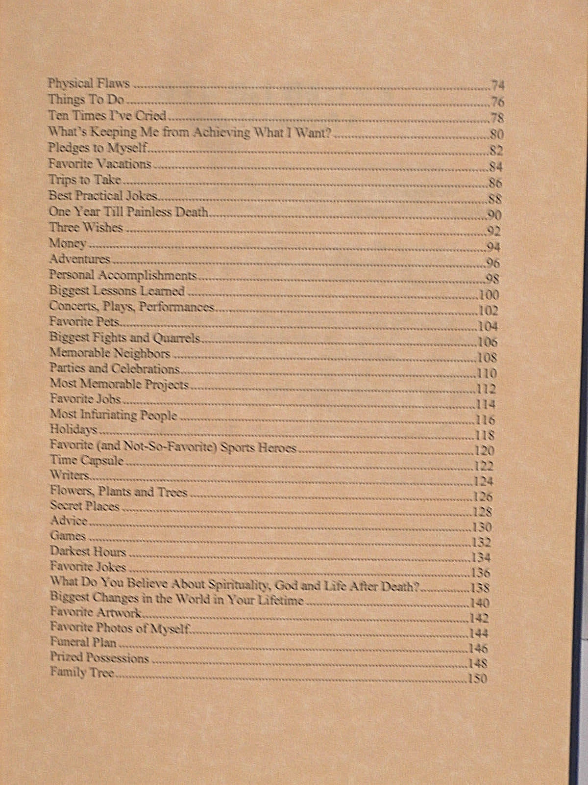 Treasured Memories a personal memoir blank book fill in by John E Coleman family