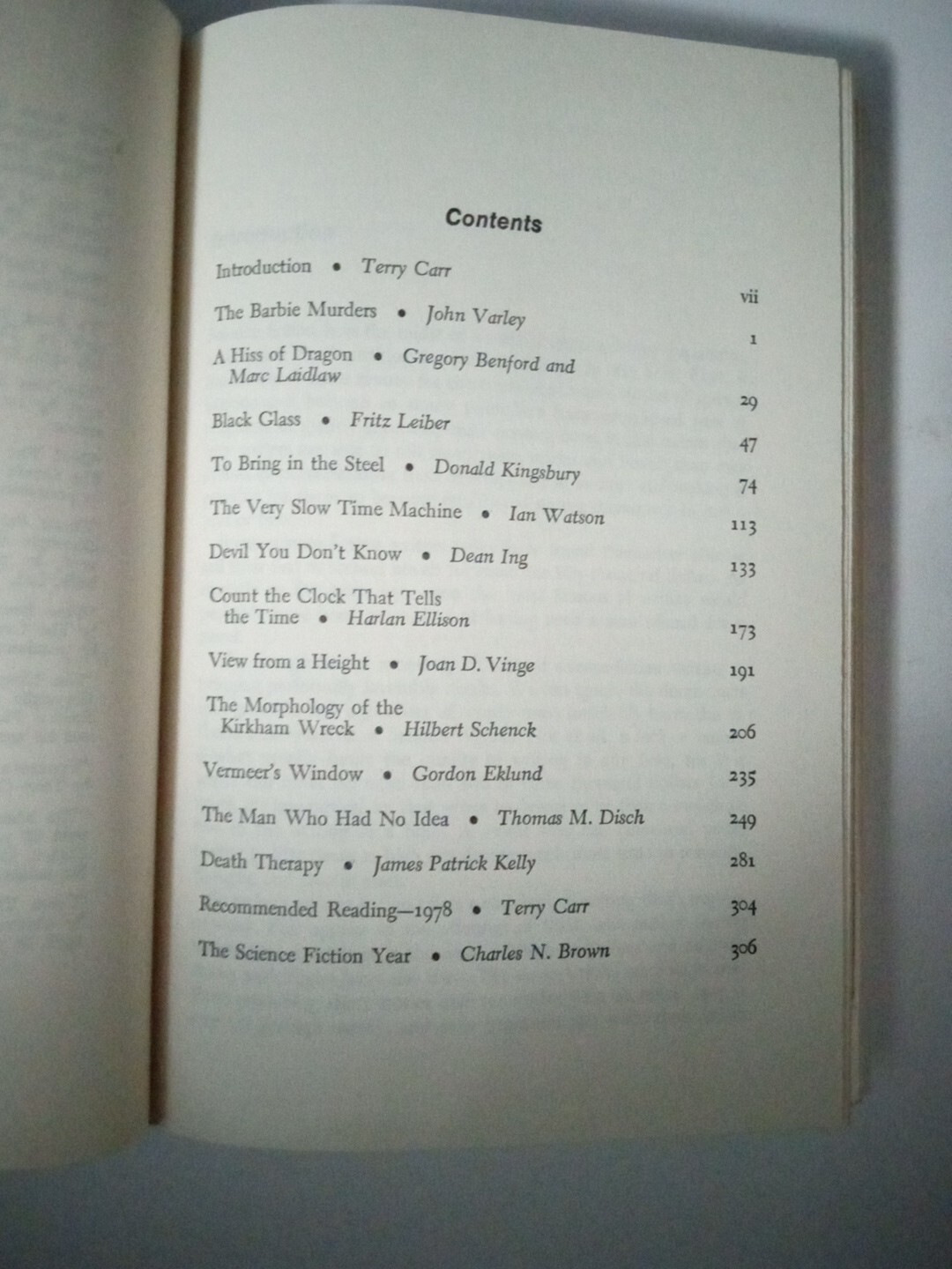 The Best Science Fiction of the Year #8 by Terry Carr – 1979 Del Rey BCE