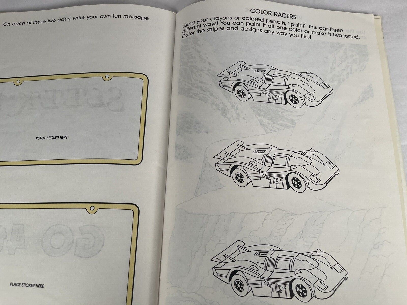 1992 Hot Wheels Sticker Fun Golden Book Vintage Mattel