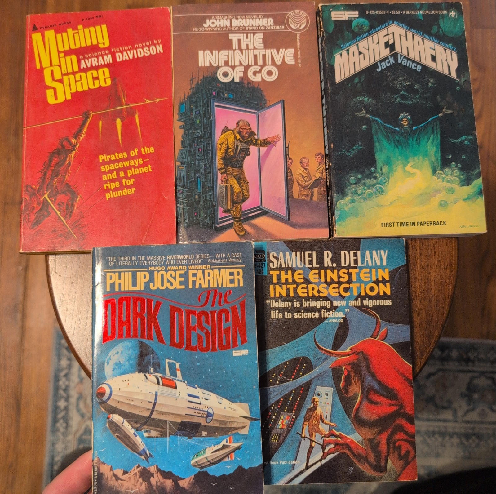 Bargain Book Lot 5 Sci-Fi Paperbacks Vintage Good Condition Jack Vance Delany